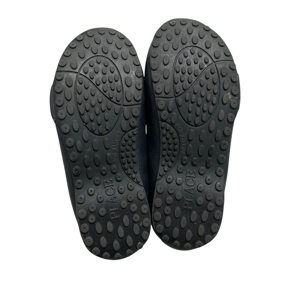 The Children’s Place Sz 1 Boys Navy Blue Slip-On Faux Leather Shoes
